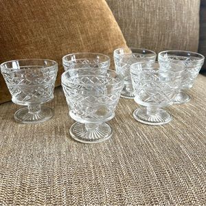 Vintage Hazel Atlas Big Top Peanut butter set of 6  glasses clear color …